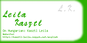 leila kasztl business card
